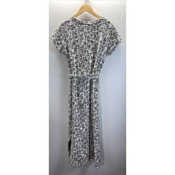 NEW Anthropologie Dolan Taleen Textured Knit Midi Dress Black Leopard size S - Picture 3 of 13